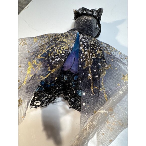 Monster High Dress for Abbey Bominable 13 Wishes Black Blue Gold Snowflake - Picture 2 of 5